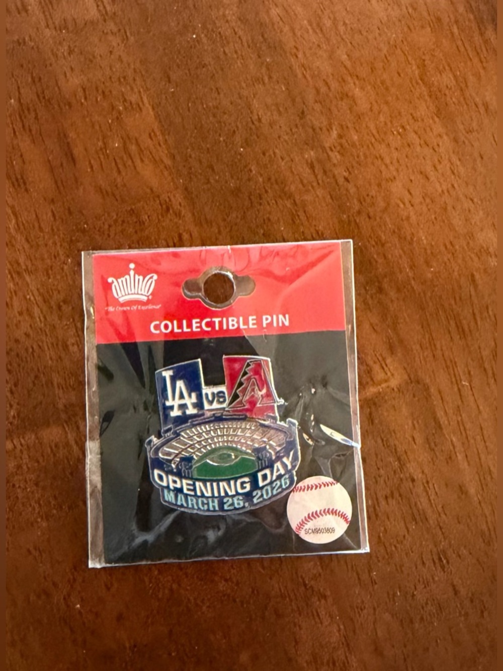 Aminco Opening Day 2026 Collectible Pin - Blue/Red